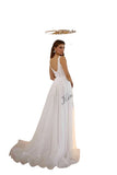 Individuell angefertigtes elegantes handgefertigtes schimmerndes Tüll-Hochzeitskleid mit Perlenspitze, schlichte Brautkleider, Hochzeitskleid, Brautkleider 