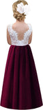 Vestido de tul con tutú recto de corte A con espalda de encaje y rosas para niña, vestido de fiesta para niña de las flores, vestidos para niñas para fiestas y bodas, vestidos de dama de honor 