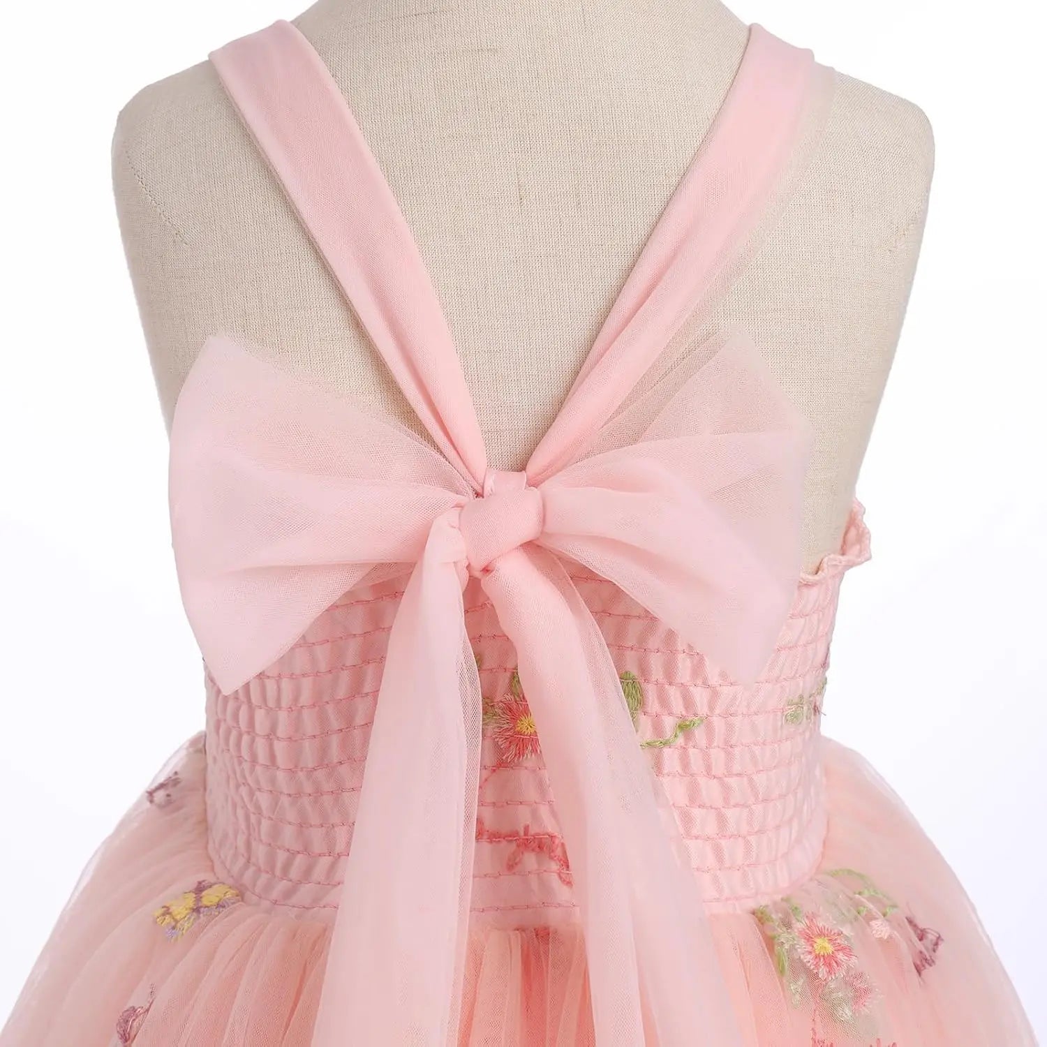 Vestido de niña de las flores, princesa, sin mangas, floral, bordado, para verano, boda, desfile, cumpleaños, tutú, vestido de tul 