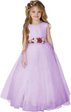 Flower Girl Dresses for Wedding Satin Tulle Princess Pageant Dress with Bow Long A Line Prom Ball Gowns girls party dress