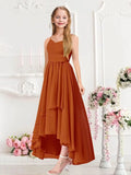 Vestidos de dama de honor para bodas, de gasa alta y baja, plisados, con tirantes finos, vestido de fiesta formal, vestidos de dama de honor para bodas 