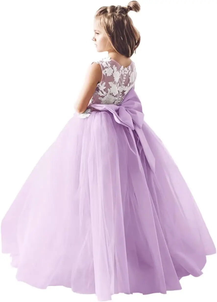 Tulle Flower Girl Dress for Wedding Bridesmaid First Communion Dresses Princess Pageant Party Gown pageant dresses for girls