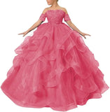Vestidos de desfile de princesas para niñas de flores 2026 con encaje bordado, tallas grandes, tul en capas, vestidos de primera comunión para niñas. 