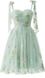 Flower Embroidery Tulle Short Homecoming Dresses for Teens Mini Spaghetti Straps Formal Prom Evening Party Gown cocktail dress