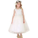 Ivory Tulle Puffy Applique With Big Bow Sleeveless For Wedding Birthday Banquet First Communion Dresses Flower Girl Dresses