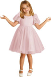 Vestidos de verano para niñas, de malla transpirable, largos, para bodas, con mangas, de princesa. 