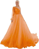 One Shoulder Appliques Tulle Prom Dresses Glitter Ball Gown Wedding Dress Princess Formal Gown