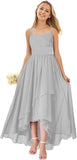 Vestidos de dama de honor para bodas, de gasa alta y baja, plisados, con tirantes finos, vestido de fiesta formal, vestidos de dama de honor para bodas 