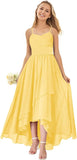 Vestidos de dama de honor para bodas, de gasa alta y baja, plisados, con tirantes finos, vestido de fiesta formal, vestidos de dama de honor para bodas 