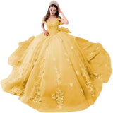 Sweetheart Ball Gown Quinceanera Dresses Bead Appliques Flower Long Prom Dress Party Gowns Vestidos  party dress