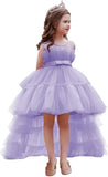High Low Tulle Pageant Gown Tiered Flower Girl Dress Layered Ball Gown Kids Birthday Party Dress princess dress