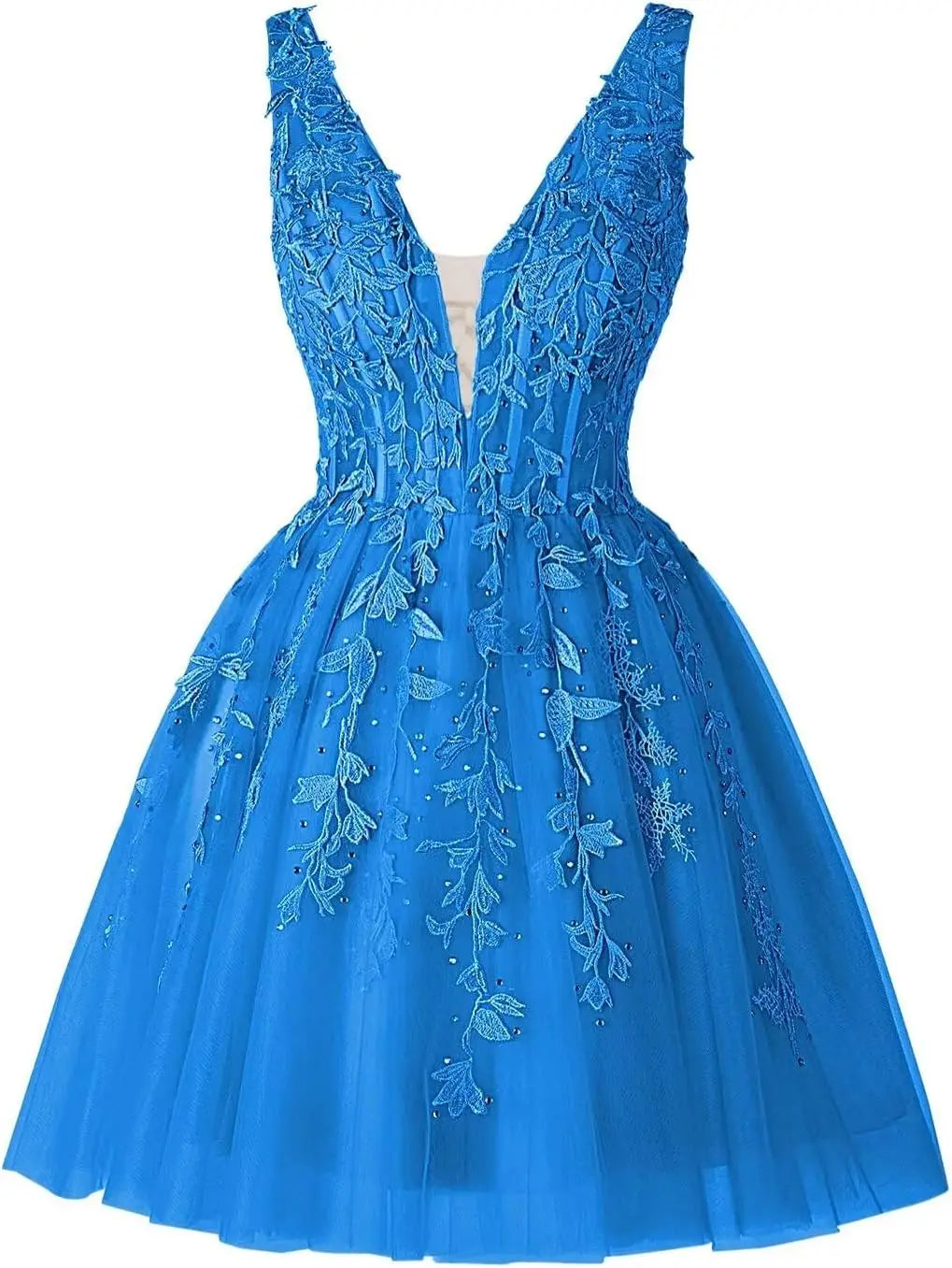 V Neck Short Homecoming Dresses for Teens Lace Tulle Prom Dress Cocktail Party Dress short prom dress  party dresses