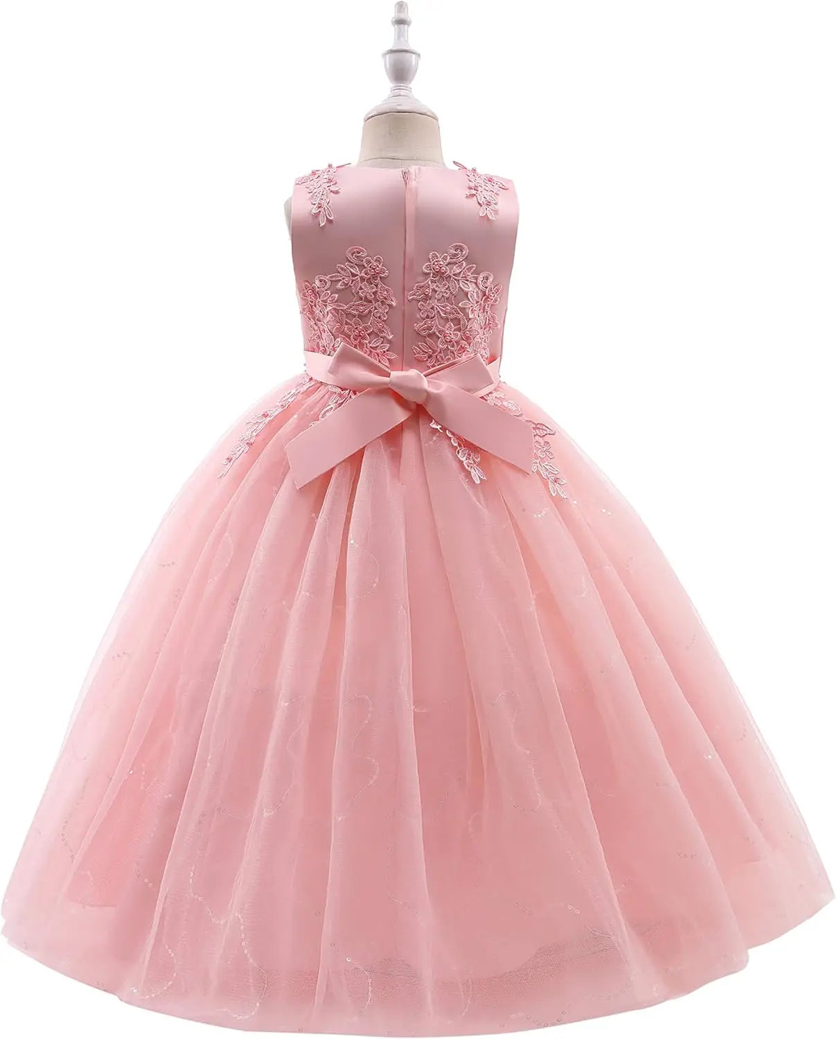 Little/Big Girls Lace Bridesmaid Dress Flower Kid Wedding Ball Gown Toddler Princess Pageant Evening Dresses princess dress
