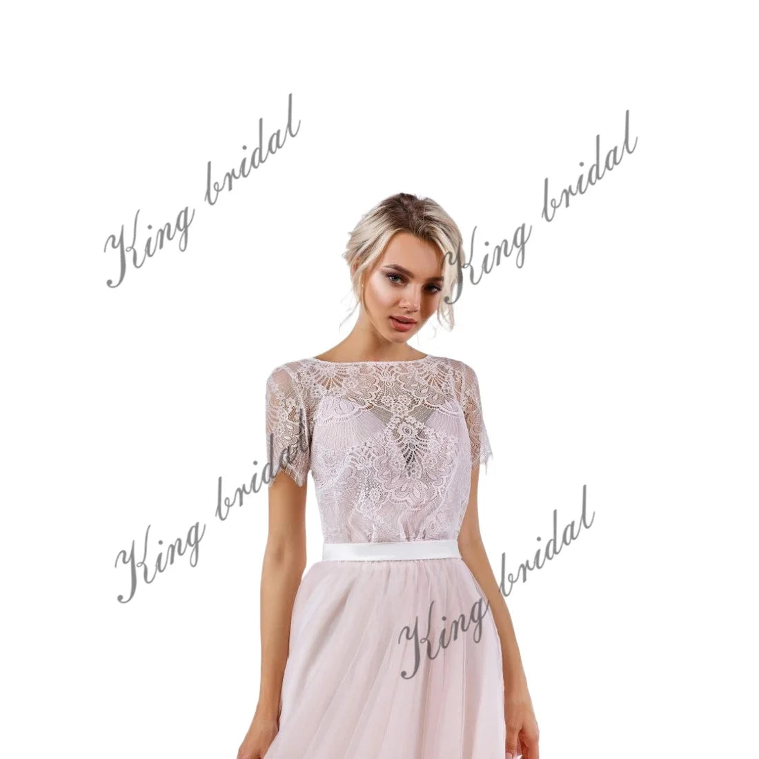 Vestido de novia sin espalda de tul suave, vestido de novia con escote en forma de corazón y cuentas, vestido de novia bohemio de dama de honor de corte A personalizado 