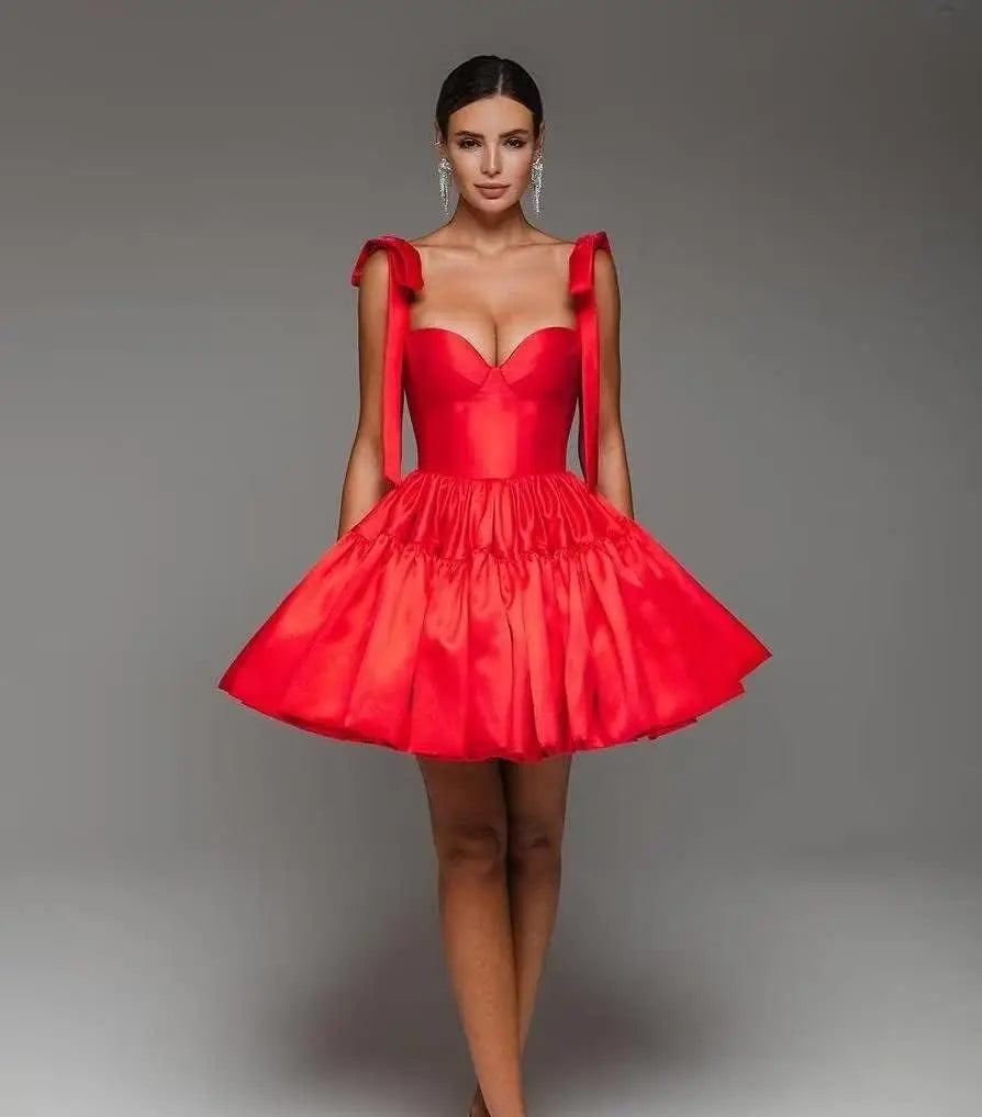 Spaghetti Strap Sweetheart Homecoming Dresses A Line Prom Dress Short Mini Prom Formal Evening Ball Gowns Party Gown