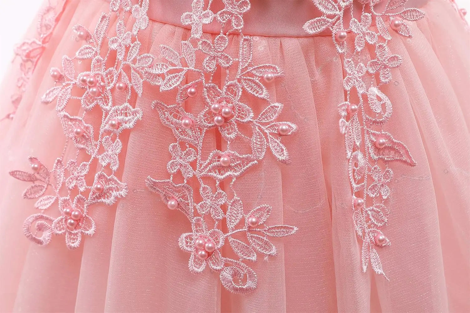 Little/Big Girls Lace Bridesmaid Dress Flower Kid Wedding Ball Gown Toddler Princess Pageant Evening Dresses princess dress