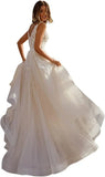 Vestidos de novia con apliques de encaje para novia 2025, vestidos de novia para bodas en la playa para mujeres, vestido de novia de talla grande 