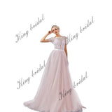 Vestido de novia sin espalda de tul suave, vestido de novia con escote en forma de corazón y cuentas, vestido de novia bohemio de dama de honor de corte A personalizado 