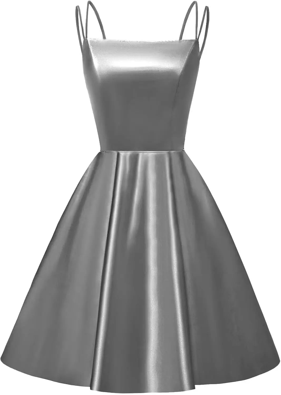 Satin Homecoming-Kleider für Teenager, kurze Ballkleider 2025, Spaghettiträger, Cocktailparty-Kleid, Abschlusskleid, Minikleid 