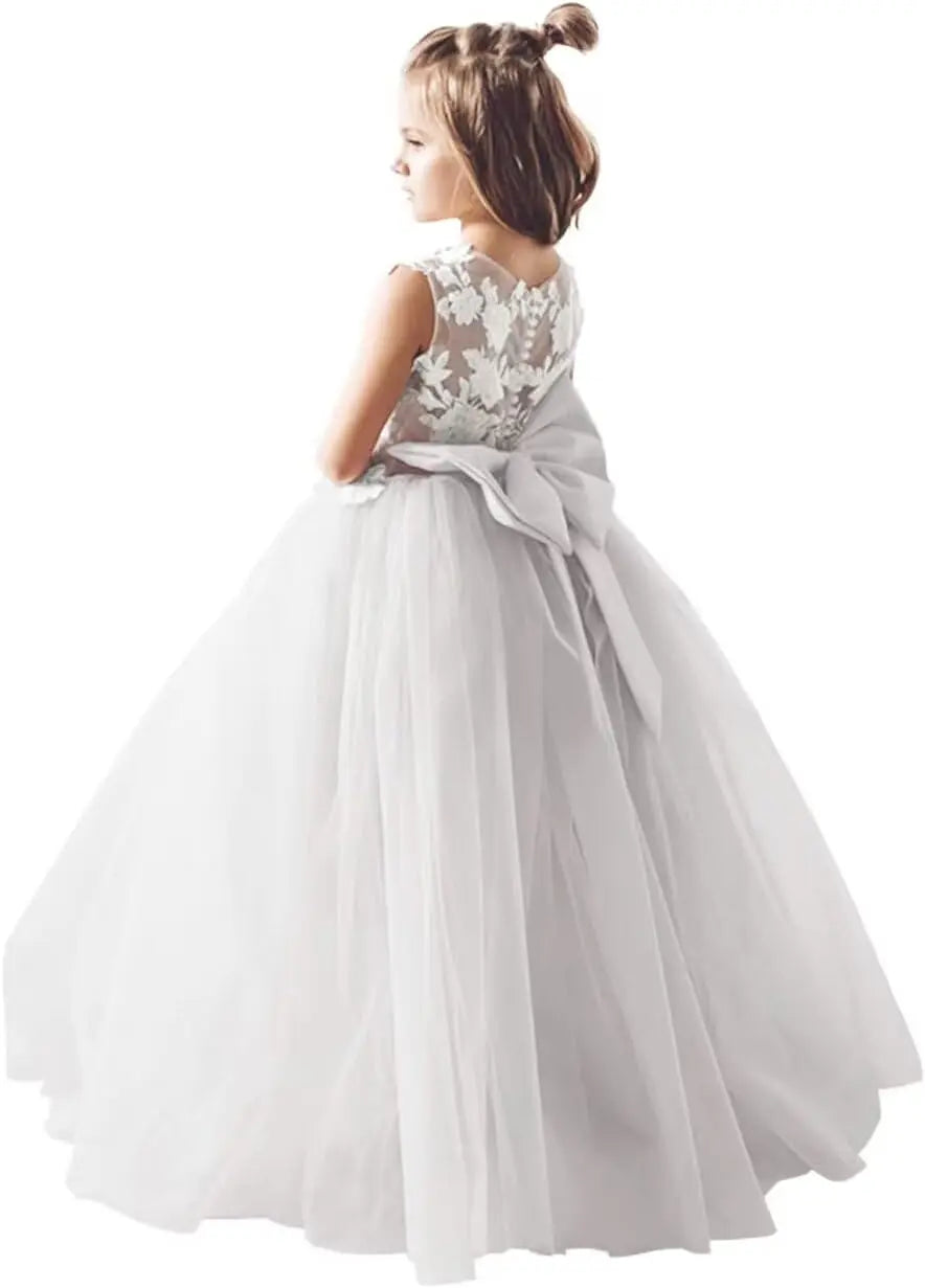 Tulle Flower Girl Dress for Wedding Bridesmaid First Communion Dresses Princess Pageant Party Gown pageant dresses for girls