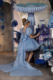 Knee Length Kids Bespoke Occasion Dresss First Holy Communion Gowns Sequins Flower Girl Dresses For Wedding Bow Ribbons