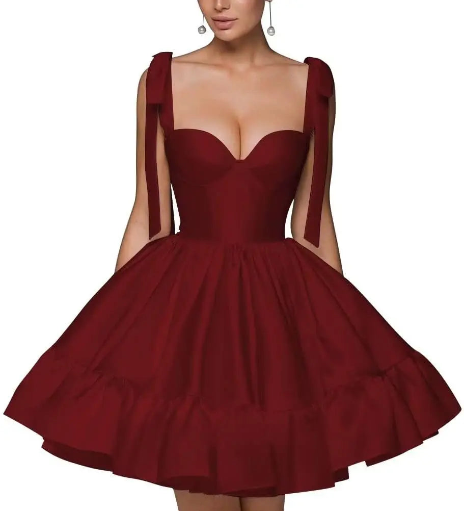 Spaghetti Strap Sweetheart Homecoming Dresses A Line Prom Dress Short Mini Prom Formal Evening Ball Gowns Party Gown