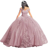 Luxury Off Shoulder Quinceanera Dresses Puffy Floral Lace Beaded Prom Dresses Sweet 15 16 Ball Gown with Train Quinceanera Gowns