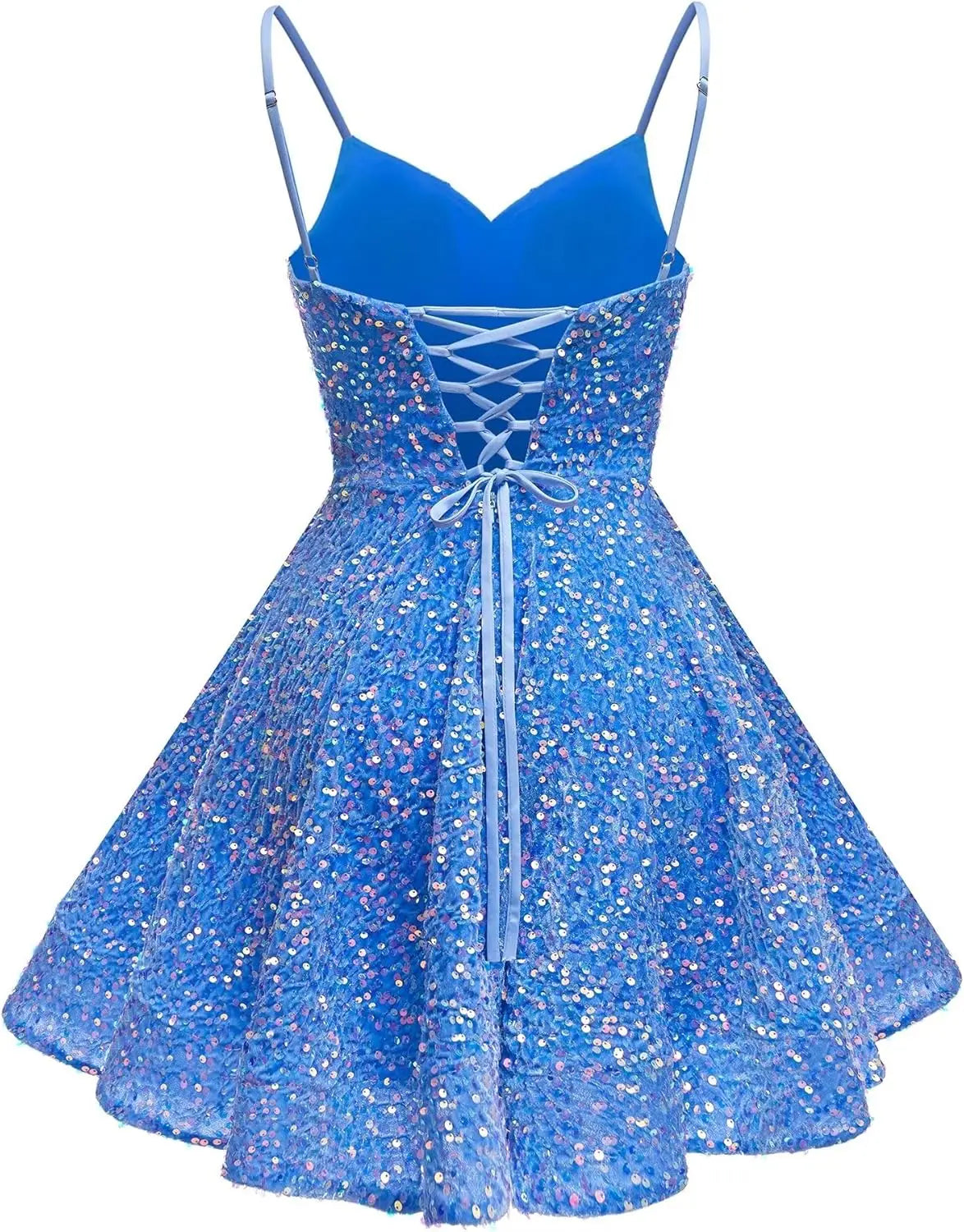Spaghetti Straps Sequin Homecoming Dress Short Prom Gown with Pockets Evening Party Gowns cocktail dress  party mini dresses