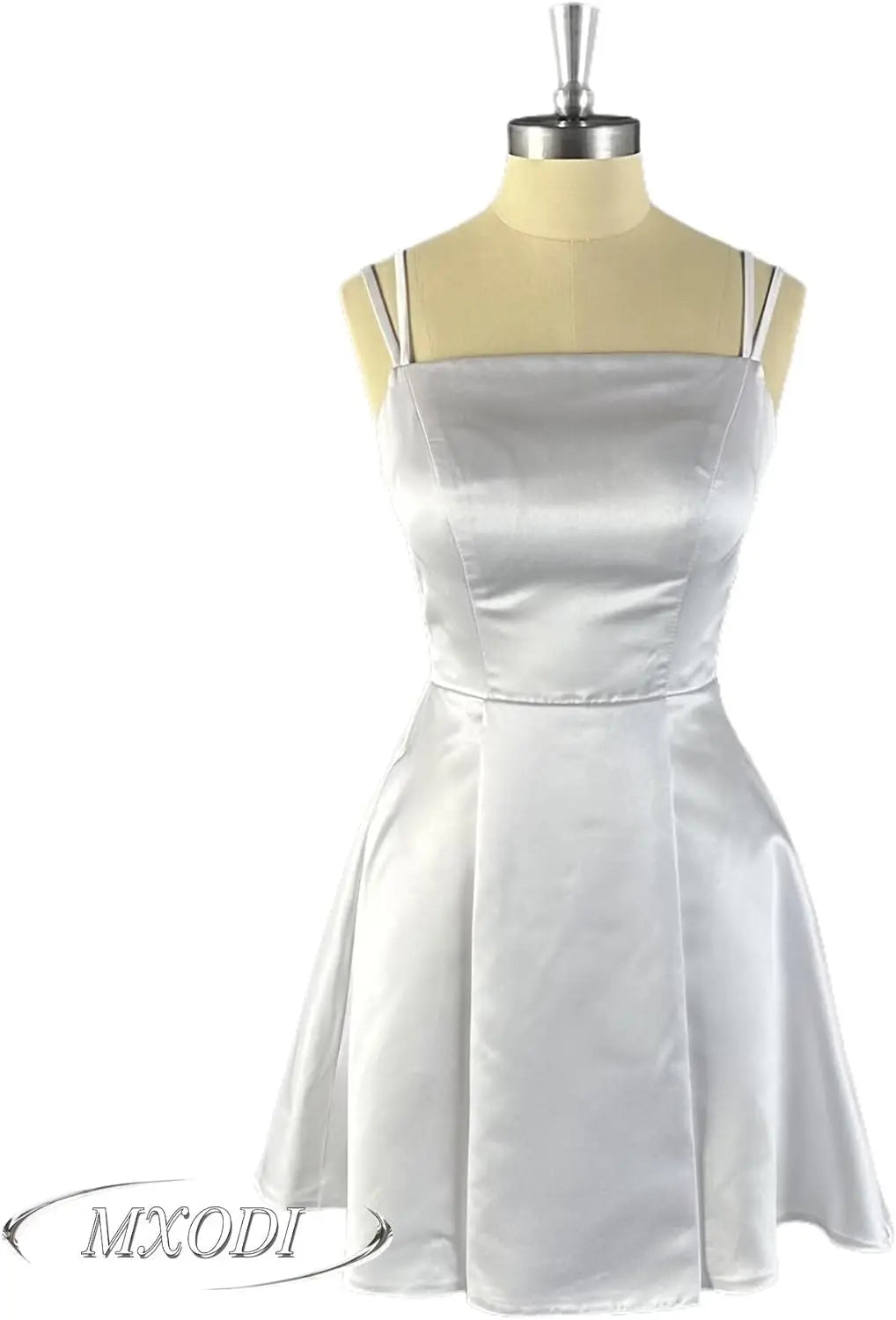 Satin Homecoming-Kleider für Teenager, kurze Ballkleider 2025, Spaghettiträger, Cocktailparty-Kleid, Abschlusskleid, Minikleid 