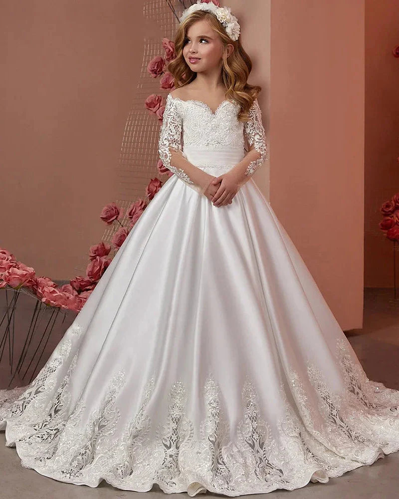 A-Line/Princess Applique V-neck Sleeveless Sweep/Brush Train Corset Ev kingbridals A-Line/Princess Applique V-neck Sleeveless Sweep/Brush Train Corset Ev kingbridals