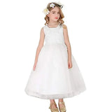 Ivory Tulle Puffy Applique With Big Bow Sleeveless For Wedding Birthday Banquet First Communion Dresses Flower Girl Dresses