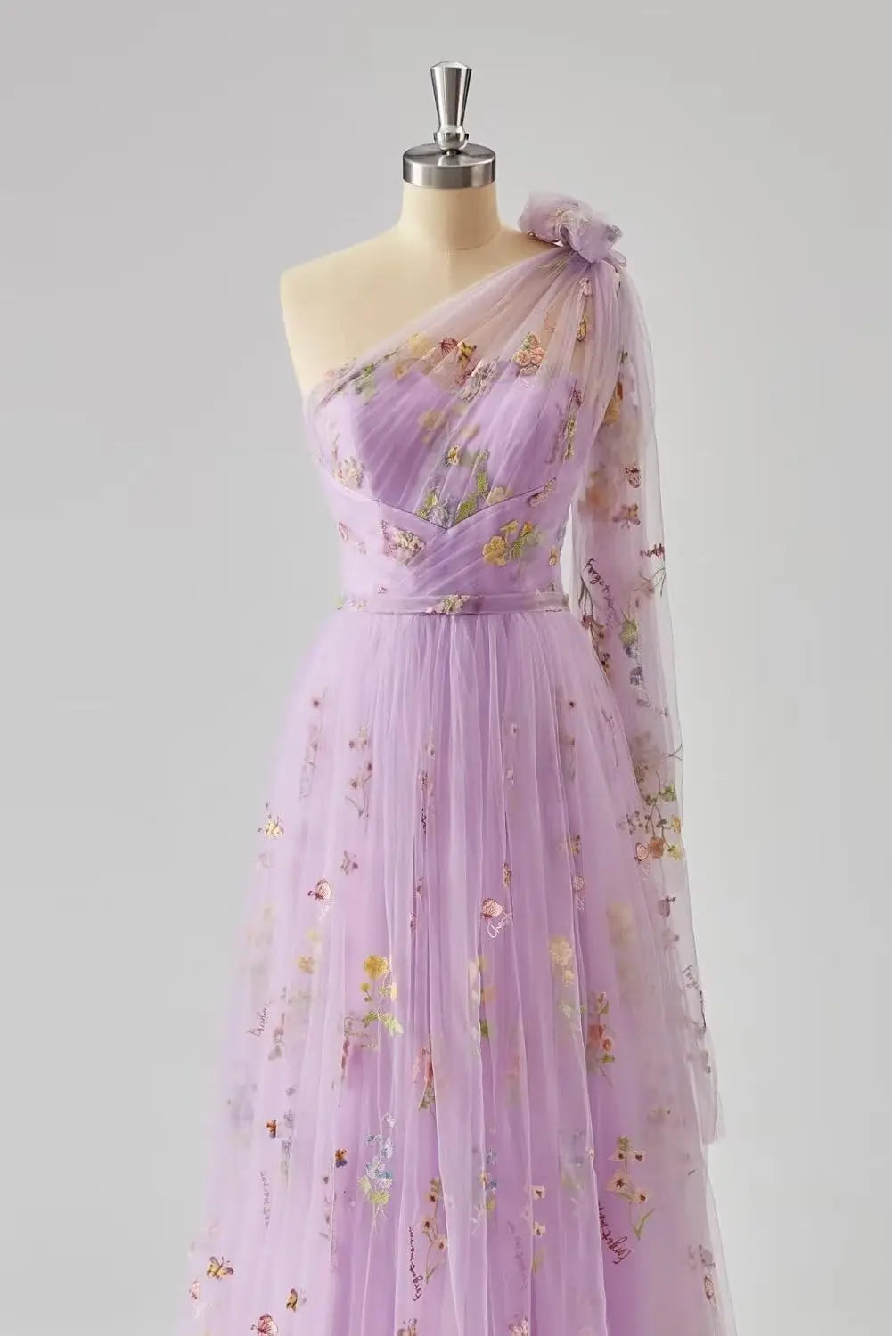 Vestidos de fiesta de tul para mujer con bordado de flores, corte A, largo hasta el suelo, vestidos formales de noche para fiesta 