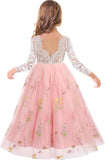 Vestido de niña de las flores, princesa, sin mangas, floral, bordado, para verano, boda, desfile, cumpleaños, tutú, vestido de tul 