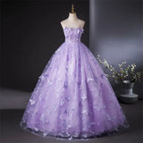 Ashley Gloria Strapless Party Dress Luxury 15 Quinceanera Dresses Sweet Lace Ball Gown Custom Color For Girls