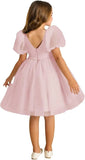 Vestidos de verano para niñas, de malla transpirable, largos, para bodas, con mangas, de princesa. 