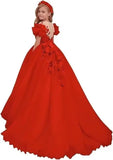 Tulle Flower Girl Dresses for Wedding Girls First Communion Dress Puff Sleeves Ball Gown girls dresses for party and wedding