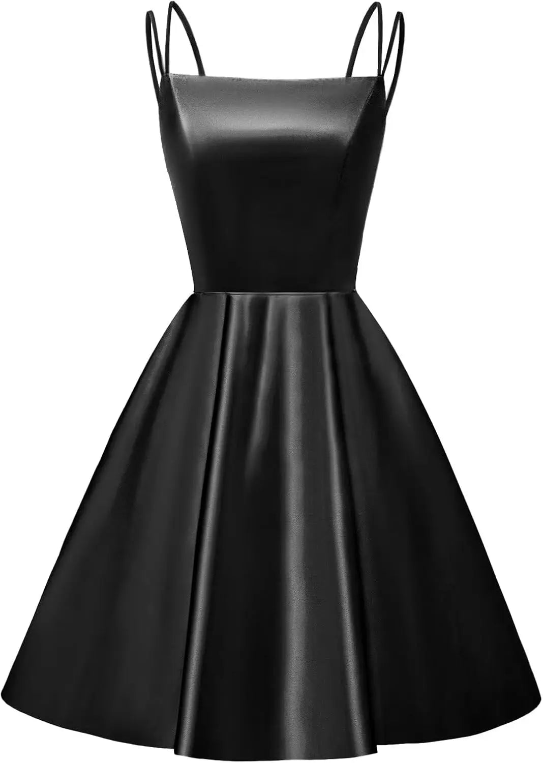 Satin Homecoming-Kleider für Teenager, kurze Ballkleider 2025, Spaghettiträger, Cocktailparty-Kleid, Abschlusskleid, Minikleid 