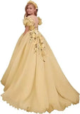 Tulle Flower Girl Dresses for Wedding Girls First Communion Dress Puff Sleeves Ball Gown girls dresses for party and wedding