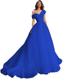Custom made One Shoulder Tulle Prom Dresses Long Quinceanera Dress Ball Gown Organza Puffy Wedding Dress for Bride Bridal Gowns