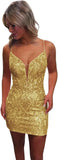 Vestidos de fiesta ajustados con lentejuelas brillantes y sexys para adolescentes, vestidos cortos de encaje con purpurina para fiesta de graduación, vestido de cóctel sin espalda para mujer, vestido de club 