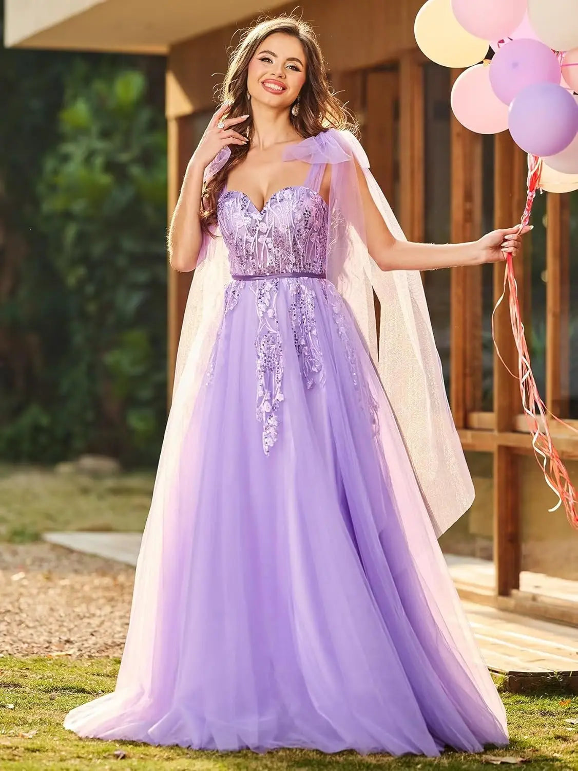 Vestidos de fiesta de tul con apliques de encaje para mujer, tirantes finos ajustables, vestidos de gala largos de corte A, vestidos de noche, vestidos de fiesta 