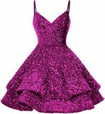Homecoming-Kleider 2025 Spaghettiträger Kurzes Ballkleid Funkelnde A-Linie Cocktailkleider Party Kurzes Ballkleid Ballkleid 
