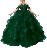Vestidos de desfile de princesas para niñas de flores 2026 con encaje bordado, tallas grandes, tul en capas, vestidos de primera comunión para niñas. 