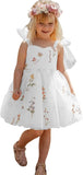 Vestidos de niña de las flores para boda, cortos, con encaje floral bordado, tul, vestido de princesa para desfile infantil, vestidos para niñas. 