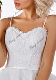 Vestido de novia con tirantes finos, vestido de novia de tul, vestido de novia con escote corazón floral, vestido de novia con corsé, vestido de dama de honor, vestidos de novia personalizados 