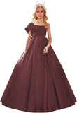 Satin One Shoulder Flower Girl Dresses for Wedding Ball Gown Puffy Pageant Gown Cute First Communion Dress princess dress