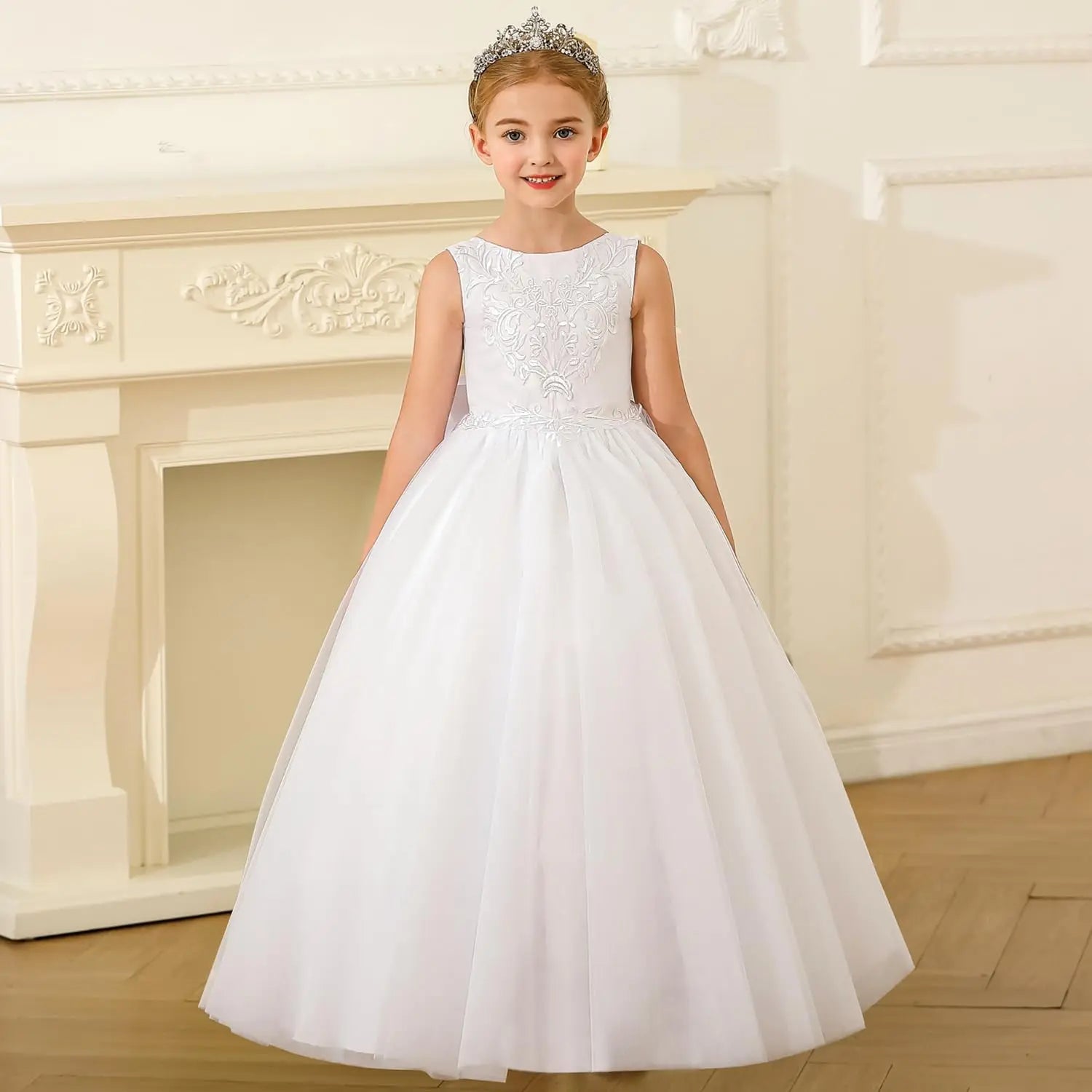 Flower Girl Dress for Wedding First Communion Dresses Puffy Tulle Kids Pageant Ball Gowns princess dress flower girl gown