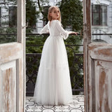 Vestidos de primera comunión para fiesta de cumpleaños, personalizados, blancos, para niña de las flores, para desfile, para boda, con volantes y cuentas. 