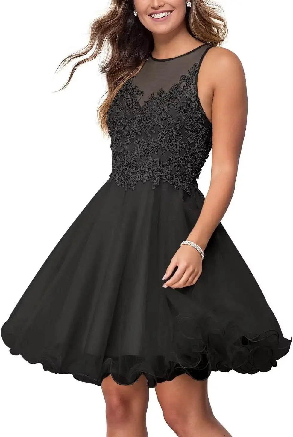 Custom Made Short Tulle Prom Dress for Teens Homecoming Dresses Lace Applique Beading Wedding Party Cocktail Gowns Clubwear