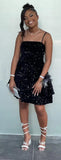Kurze Pailletten-Heimkehrkleider für Teenager 2025, glitzernde Spaghettiträger, Sweet 16-Abschlussball-Cocktailkleid, Ballkleid, Partykleider 